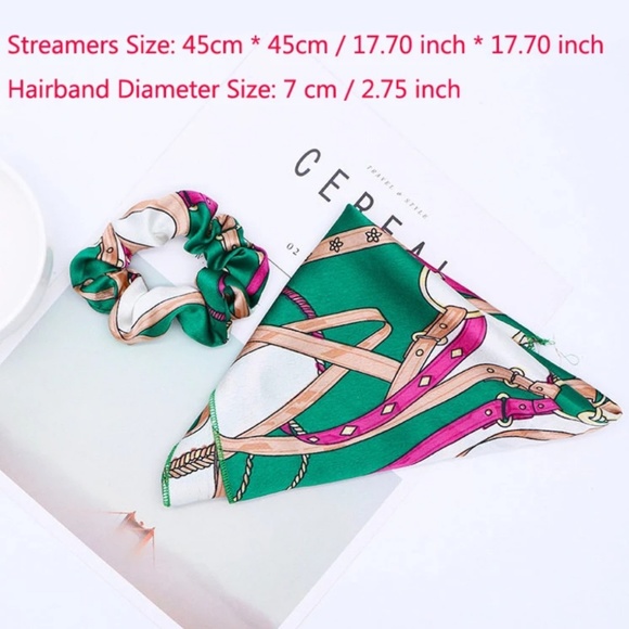 2 in 1 Scarf on a Scrunchie Bag Accessorie - Picture 2 of 6